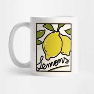 Yellow Lemons Kitchen Fruits Mug